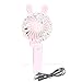 Produktbild Creative Cartoon Tier-Fächer für Studenten im Freien, Sommer, Cool Mini tragbarer USB-Lade-Handventilator, blaue Katze faltbar X3 Conejo Rosa