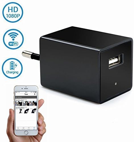 Wifi Hidden Spy Camera,Wireless AC Adapter Security Camera Video with Motion Detection,App Control for IOS and Android