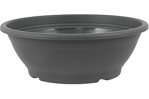 MePla Bac à plantes avec trou au fond Ø 50 cm, anthracite, résistant aux intempéries en plastique résistant aux UV