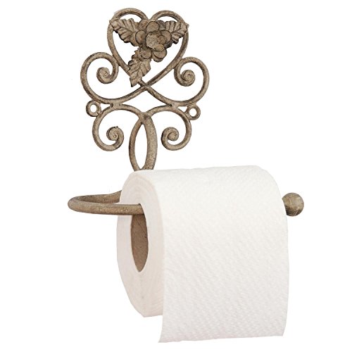 Clayre & Eef, Eisen Toilettenpapierhalter Floral 6Y0200