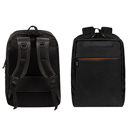 Notebook / Tablet Rucksack Reistasche für Geräte bis 43,9 cm (17,3 Zoll) in modernen schlichten Design – Schwarz - 2