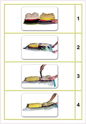 Kronenburg 6 tlg Set Vakuumbeutel – Aufbewahrungsbeutel 100 x 80 cm - 3