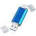 Produktbild USB Stick 64GB,USB 3.0 OTG Speicherstick 2-in-1 Type C USB Flash Laufwerk Thumb Drive USB Flash Drive für USB-C Smartphones,Tablets New MacBook,Huawei P20,LG G6(Nicht für Samsung),Blau