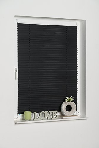 K-home Klemmfix-Plissee Palma Anthrazit 40 x 130 cm +++Verdunklung+++ - 4