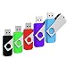 Produktbild RAOYI 5 STÜCK 64 GB USB-Sticks Thumb Drive Memory Stick USB 2.0 Speicherstick Bunt Schwenkbar Metall USB-Flash-Laufwerk - 5 Farbe