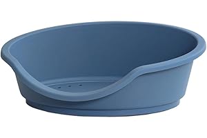 duvoplus, Cesta ergonómica de plástico clásico 80x60x25 cm Azul, Cesta de plástico Resistente, Fondo Perforado para una ventilación óptima, con Patas Antideslizantes, fácil de Lavar