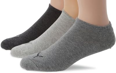 Puma invisble - Chaussettes de sport - Mixte adulte - Lot de 3 Multicolore (Anthraci/L Mel Grey/M Mel Grey) 43-46