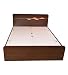 HomeTown Swirl Queen Bed with Box Storage (Matt Finish, Brown) RS.13410.00