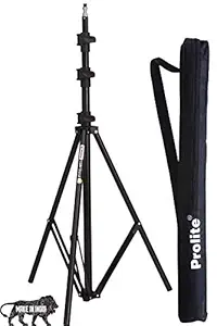 Prolite Heavy-Duty Light Stand (9 feet) for Ring Light, Flash, Reflector, Diffuser, Photo & Video Studio Shooting (Portable, Foldable with Carry Bag)