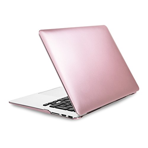 kwmobile Hardcase Laptop Hülle für Apple MacBook Air 13″ (ab Mitte 2011) – Metallic Pink dünne gummierte Schutzhülle Cover Case Tasche - 5