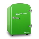 Klarstein Mini Taverna Mini frigo (glacière électrique design, chaud/froid pour canettes et petites bouteilles, 4L, secteur ou allume-cigare 12V, étagère et porte-tablette amovible) - vert