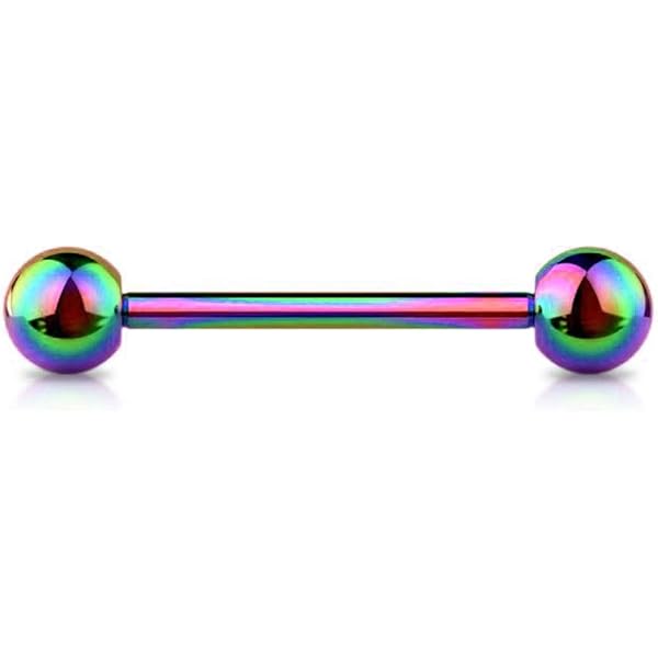 Piercing Téton Acier Chirurgical 1,6mm (14 Gauge) Barre 19mm - Boules 5mm Et 8mm