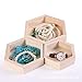 Produktbild Schmuckständer 3 Stücke Verschiedene Größe Natürliche Holz Hexagon Vanity Organizer Kosmetik Make-Up Ablage Holz Schmuck Tablett Ohrring Halskette Halter Veranstalter