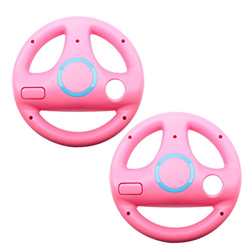 Preisvergleich Produktbild vanpower Mario Kart Racing Wheel für Wii, 2-teilig, rosa