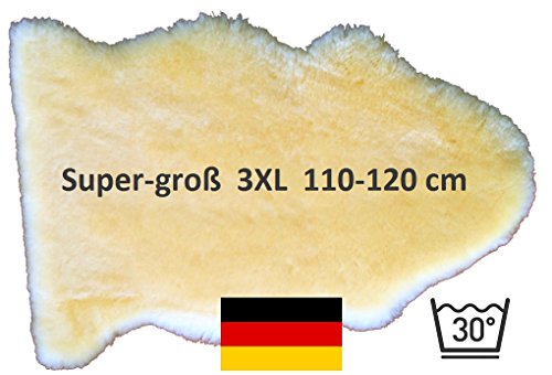**NEU** Super-großes Lammfell LANABEST 3XL 110+. Super großes, medizinisches Merino Lammfell in Premium-Qualität. Schadstoffarm Öko-Tex 100. In Deutschland hergestellt. Dichtes Fell, weich, geruchsarm, 30 Grad waschbar. Ideal als Bettfell. Größe 110-120 cm
