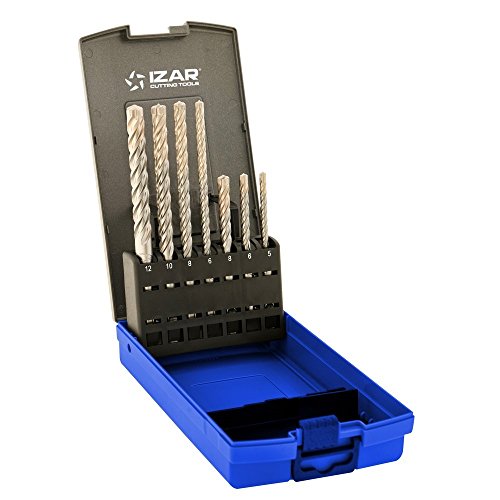 Izar 39851 Juego Broca-Martillo SDS Plus 4Z+ 1869, 7 Piezas,