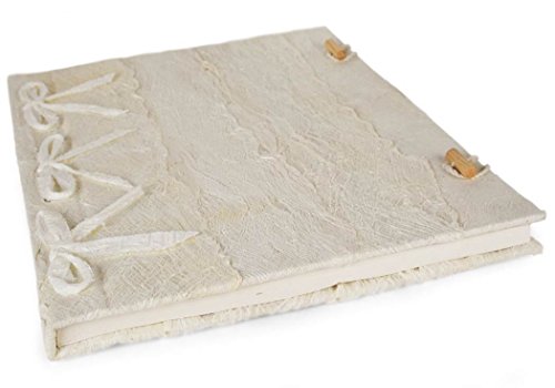 Bark Notizbuch Handgefertigt Wei� Extra Large, blanko Pages (35cm x 28cm x 2cm)