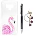 Produktbild Hülle für Samsung Galaxy Note 9, Gemalt Transparenter Handyhülle Case, Ultradünnen Weich Flexibel Silikon TPU Schutzhülle Bumper Anti-Kratzer Stoßfest Smartphone Abdeckung Cover Crown Flamingo