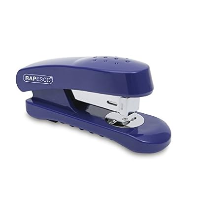 Rapesco Snapper agrafeuse bureau scolaire ABS 20 feuilles Half-strip + 105 agrafes 26/6 - Bleu