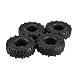 Produktbild Dilwe 4Pcs RC Felgen Reifen, Gummireifen Anti-Schleuderrad Reifen mit Innen Schwamm für HSP HPI 1/10 RC Crawlers