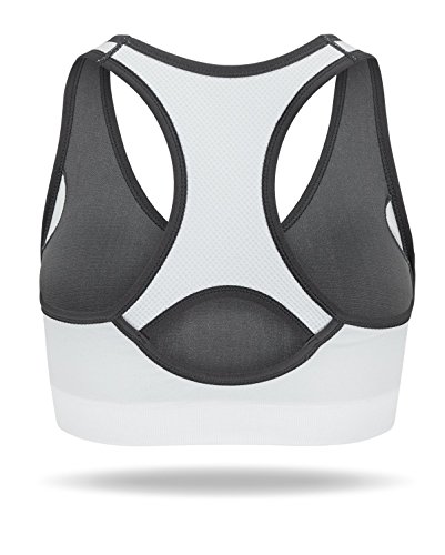 Innovativer Sport BH „Sporty Bra“ von Sportastisch:: Atmungsaktives Material + gepolstert mit herausnehmbaren Cups :: Perfekte Passform und Kompression mithilfe der Größentabelle :: Starker Halt dank breiten Kreuz Rücken :: Hohe Bewegungsfreiheit ohne Bügel oder Verschluss :: PushUp-Funktion dank Einlagen :: ideal für Damen und Mädchen im Alltag und Sport wie Fußball, Handball, Joggen, Zumba oder Kampfsport :: inklusive 3 Jahren Sportastisch Produktgarantie - 4