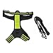 Produktbild TEQIN Noble Haustiere Hundehalsband Leine 2 in 1 Kit Hundegeschirre Einstellbarer Brustgurt Gurt Kabelstrang Mit Strap + Leine Haustier Sicherheits Kragen Seil Rope (Grün-XS)