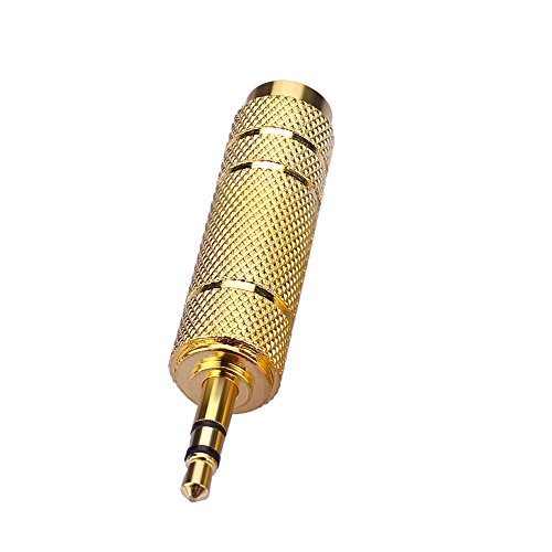 SIENOC 2 Stück 3,5mm Stereo-Stecker auf 6,3mm Stereo-Buchse Klinkenstecker auf Klinkenbuchse - 4