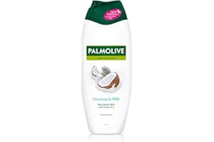Palmolive Naturals Coconut & Milk Shower Gel and Body Wash 500ml, vitamin E body wash to nourish skin, leaves skin feeling soft, with plantbased almond milk, ingredients of 95% natural origin*