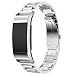 Produktbild Fitbit Charge 2 Bands AIRED Smartwatch Zubehör Ersatz Uhrenarmbänder mit Edelstahl Metall und Sicherheit Verschluss für Fitbit Charge 2 HR Fitness Tracker (Silber)
