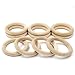 Produktbild Coskiss 10pcs Baby Wooden Zinn Natural Organic Safe Holz Ring Außendurchmesser 55 mm (2,16 Zoll) Zahnen Ringe Wurf Ring Games DIY Halskette und Armband Zubehör (C101-55mm-10pcs)