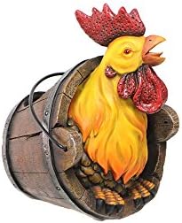 Rooster in a Bucket Planter?24cm Tall