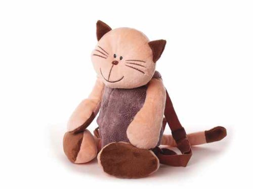 Preisvergleich Produktbild Inware 7771 - Kinder Rucksack, Motiv: Katze, beige / braun