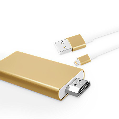 Lightning HDMI Kabel, Apple Super Speed Anschluss auf 8-Pin-Stecker auf Stecker HDMI 1080p HDTV-Adapterkabel mit USB-Ladekabel für iPhone iPad 5 5S 6 6S Plus System - 2