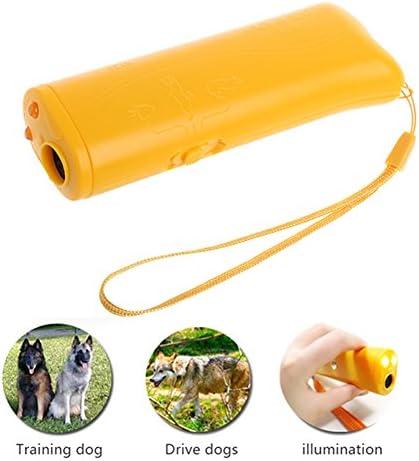Dr Nezix Dog Repeller, 3 in 1 Ultrasonic Pet Repeller Anti Bark Stop Barking Handheld Dog Training Device Repeller Control Trainer With LED
