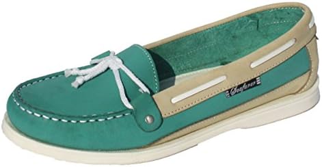 Seafarer Ladies Yachtsman Nubuck Leather Boat Deck Shoes Sea Green/ice UK4