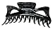 Ladies Basic Large 11cm Plain Black Plastic Hair Claw / Hair Clamp / Hair Accessory - Black