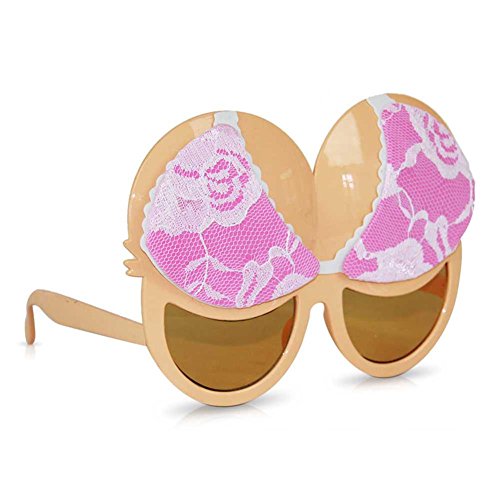 Fun-Brille mit Spitzen-BH Spaßbrille Partybrille Partysonnenbrille Scherzbrille