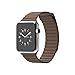 Produktbild Apple Watch Edelstahl Smartwatch , Größe :42 mm Gehäuse, Armband:Leder - mit Schlaufe, Armbandfarbe:Braun Loop - M (145-165mm)