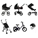 SafeKIDS luminous sticker, YELLOW, 13 stickers for pushchairs, bicycle helmets and more
