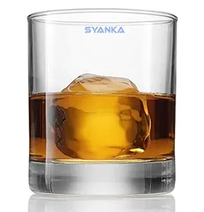 Syanka Premium Scotch and Whiskey Glasses Set of 6 - Lead Free Old Fashioned Rounded Whiskey Tumbler Perfect for Bourbon, Liquor and Cocktail Drinks, 310 ML