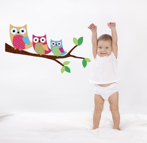Forwalls Wall Stickers Owls on a Branch Decal
