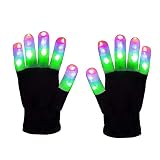 Guantes de esqueleto LED de primera calidad: con 6 modos de destellos para crear un efecto de luz fantástico: 3 colores estroboscópicos, 3 colores cambiantes, 3 colores fijos, rojo estroboscópico, verde estroboscópico, azul estroboscópico. Los diferentes modos se pueden cambiar fácilmente presionando el botón en la muñeca.