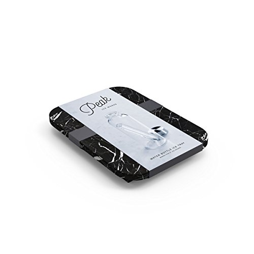 W & P Peak Ice Works silicone Water Bottle Ice Tray, antracite, silicone & acciaio inox, Marble Black, Singolo