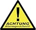 Produktbild No Name (foreign brand) Warnaufkleber Achtung Alarmgesichert Sprachen Deutsch 3er Set (B x H) 85mm x 70mm 40201