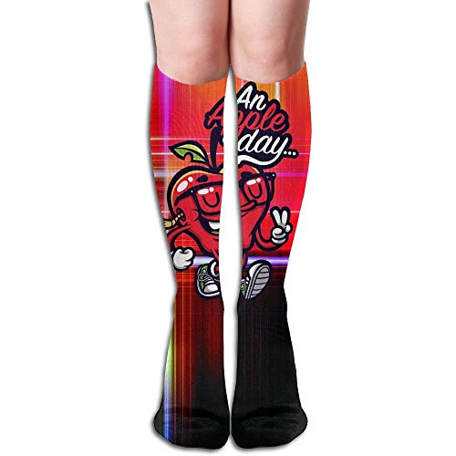 Preisvergleich Produktbild Vidmkeo An Apple A Day 3D Printing Unisex High Stockings