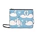 Produktbild EIJODNL Schöne weiße Schwäne und Wasser Muster benutzerdefinierte hochwertige Nylon dünne Clutch Crossbody Tasche Umhängetasche