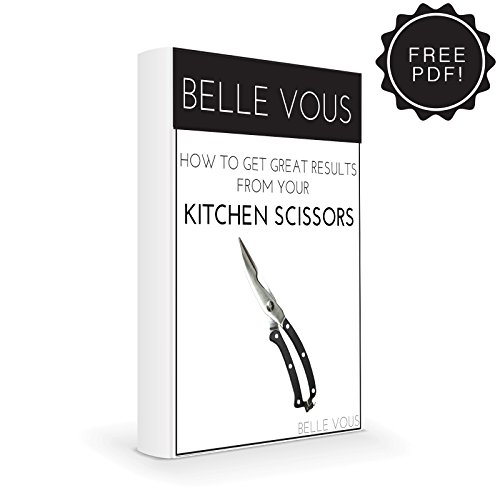 Hoch beanspruchbare Kuchen Schere und Reinigungstuch von Belle Vous – Professionelle Edelstahl Schere Perfekt zum Schneiden von Krautern, Pizza und Fleisch - 8