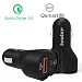 Produktbild iVoler 30W 2-Port Quick Charge 3.0 Type C USB Kfz Auto Ladegerät [5V/3A USB-C Port mit QC 3.0+Qsmart Port 5V /2.4A] für Samsung Galaxy S7/S7 Edge/S6/S6 Edge/Edge+, Note 5/4/Edge, LG G5/LG V10, HTC 10,Google Pixel / XL,Nexus 6/6P/5X,Oneplus 2, Xiaomi Mi 5,Microsoft Lumia 950/950XL und weitere (Schwarz)