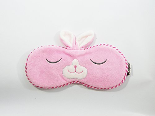 Bestever Eye Mask Shades Blindfold Sleeping Warm Cold gel Pack Travel confortevole di notte Rabbit-Pink