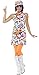Produktbild Fancy Ole - Damen Frauen Kostüm Schlager-Move Kleid und Hut 80er Hippie , XL, Mehrfarbig